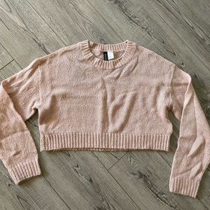 Pink crop top sweater